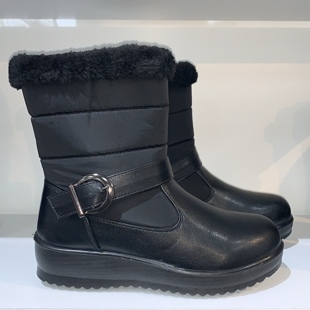 Womens Winter Snow Boots for Women Waterproof Warm Fur Lining Mid Calf Boots1958
